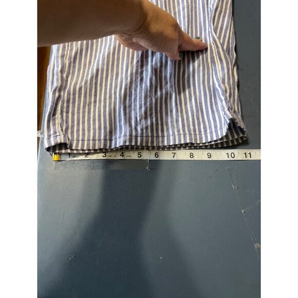 Tahari Womens Blue‎ & White Linen Blend Sleeveless JumpsuitBelt Sz 6 Boho Beachy - Picture 8 of 12